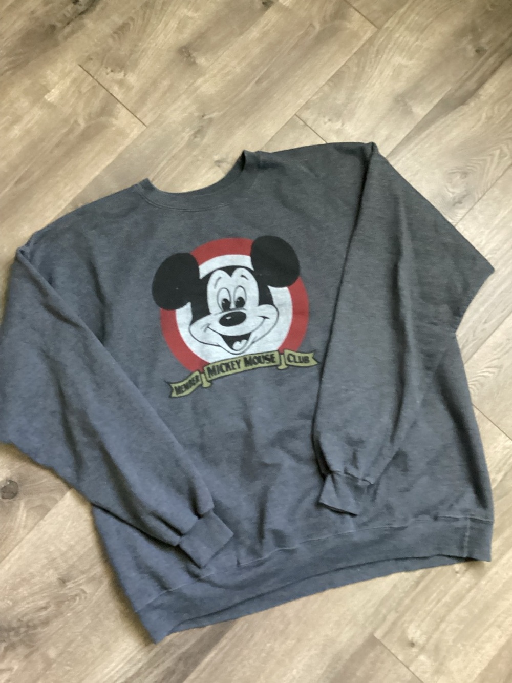 Mickey Mouse Club Gray Graphic Sweatshirt women’s xl